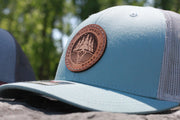 richardson 115 smoke blue aluminum leather patch hat