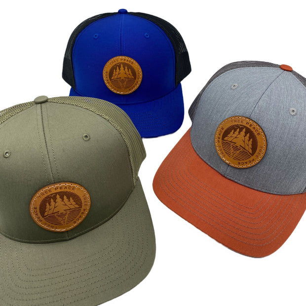 leather patch hats