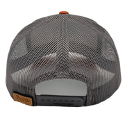 orange leather patch hat